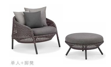 China Leisure Aluminium PE Rattan chairs For Hotel All weather Outdoor Garden Patio chair and table supplier