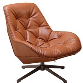 China Industrial Modern Design Genuine Leather Leisure Chesterfields Single Seater Chair supplier