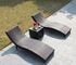 Leisure Aluminium PE Rattan Sunbed All weather Outdoor Garden Patio Lounge chaise chair supplier