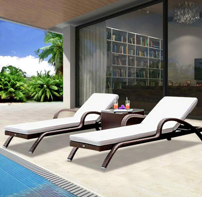 China PE Rattan Outdoor furniture sun lounger chaise lounge chair for Swimming Pool Diving deck chair Sea lounge sofa supplier
