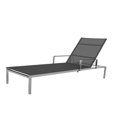 China Outdoor Sun Lounger Patio Pool Chair Aluminum Material Poolside Furniture Beach Lounger chair supplier