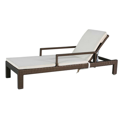 China Outdoor wicker swimming pool side furniture outdoor lounge chair rattan garden reclining chaise sun lounger Chair supplier