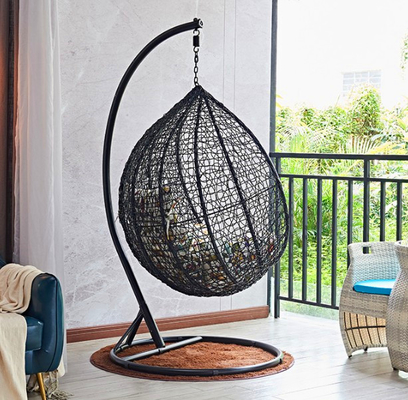 China Indoor and outdoor Rattan lazy hanging basket wicker chair balcony leisure cradle chair supplier