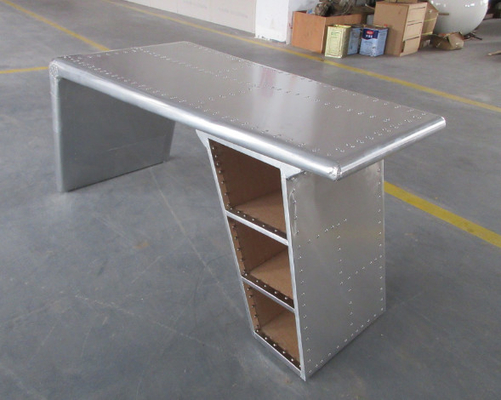 China Aluminum aviation desk table metal rivets aircraft wing aviation desk Office Table supplier