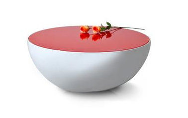 China Novel Modern Half Ball Shape Round Bowl Fiberglass Tea Coffe Table supplier
