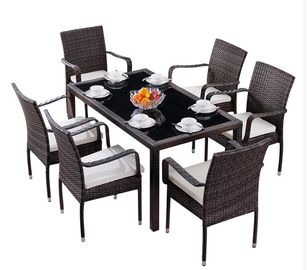 China Hotel PE Rattan wicker chair Aluminium Outdoor Garden Patio stackable chair and table supplier