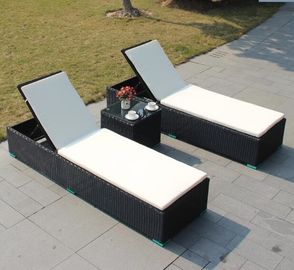 China Leisure Aluminium PE Rattan beach chair For Hotel All weather Outdoor Garden Patio Lounge chaise chair supplier