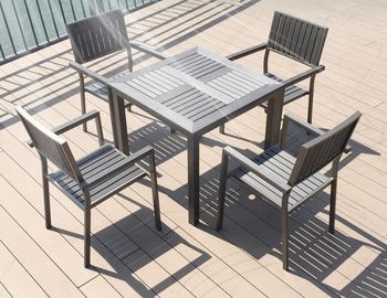 China New design Poly Plastic wood Aluminium chairs and table Hotel Outdoor Garden Patio chair supplier