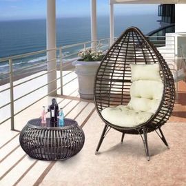 China PE Rattan Chaise Lounge chairs Leisure Aluminium Outdoor Garden patio Sofa Cage supplier
