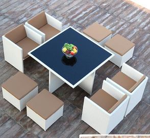 China Leisure Aluminium Outdoor Garden wicker chair PE Rattan patio Backyard table and chairs supplier