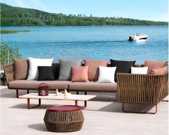 China PE Rattan wicker patio Backyard Sofa sets Leisure Aluminium Outdoor Garden sofa furniture supplier