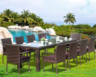 China Modern Poly Rattan Aluminium Outdoor Garden wicker chair patio Backyard table and chairs sets supplier