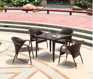 China Hot Modern PE Rattan Chair Aluminium Outdoor Garden wicker table and chairs sets supplier
