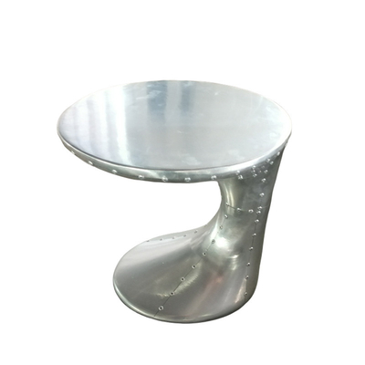 China aviator furniture round smart table Aluminium coffee side table metal corner cafe tables industrial style furniture supplier