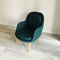 Modern Wooden Accent Armchair Hotel Furniture Singe Sofa Armchair Fiberglass Low Back Lounge Velvet Chairs supplier