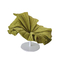 Art furniture decoration special design Rotatable yellow fabric flower shaped chair flocked cloth modern leisure chair supplier