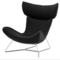 Modern leather imola designer chair easy chair with ottoman living room home furniture leisure single sofa chair supplier