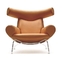 Nordic design Modern Hotel Lobby Lounge Ox Chair Designer Office Sofa Armchair by fiberglass leather supplier