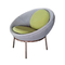 Modern bowl chair Nordic leather sofa egg chair shell living room ball leisure lounge chair supplier