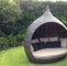Modern Outdoor Garden Furniture Cage House PE Rattan Daybed Garden Sun Bed supplier