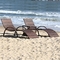 Leisure pool PE rattan sunbed outdoor chaise lounge wicker rattan sun lounger beach chair supplier