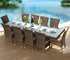 Outdoor furniture dining table and chairs 6 seats garden sets pe rattan modern dining set supplier