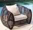 Leisure style PE rattan garden sofa set brown wicker sofa chair furnture supplier