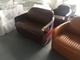 Leather rivet aluminum creative luxury aviator sofa industrial aircraft aluminum lounge chair supplier