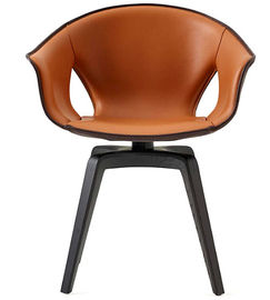 Classic Modern Luxury Fiberglass dining bar chair Upholstered PU Ginger Chair supplier