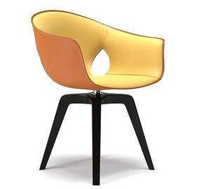 Classic Modern Luxury Fiberglass dining bar chair Upholstered PU Ginger Chair supplier