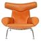 Ox Chair with Ottoman Designer Chair Leather Office walk Chair Recliner supplier