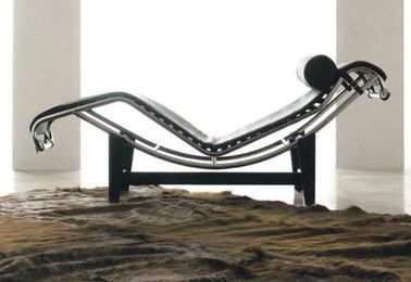 Modern Leisure  Black Premium Leather Chaise Lounge Chairs supplier