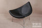 Hot sale scandinavia design fiberglass leather coconut chair reception chairs supplier