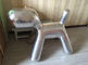 Modern fiberglass puppy chair children dog shape scoop chair supplier