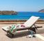 Hotel Poly Rattan wicker beach chair Aluminium Outdoor Garden Chaise lounge chair supplier