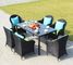 Poly Rattan chairs Hotel Aluminium Outdoor Garden Patio chair and table supplier