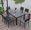 Hot Sales Aluminium PE Rattan chairs Leisure Outdoor Garden Backyard Polywood table and chair furniture supplier