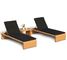 PE Rattan Chaise Lounge chairs Leisure Aluminium Outdoor Garden patio beach chair supplier