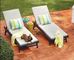 PE Rattan Leisure Chaise Lounge chairs  Aluminium Outdoor Garden wicker patio beach chair supplier