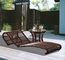 Leisure Aluminium Outdoor Garden wicker beach chair PE Rattan patio Chaise Lounge chairs supplier