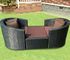 Leisure Aluminium PE Rattan Wicker Sofa sets Outdoor Garden Backyard wicker Patio sofa furniture supplier