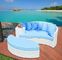 PE Rattan Sun bed patio Backyard beach Chaise Lounge chairs Leisure Aluminium Outdoor Garden wicker Sofa supplier