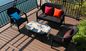 Leisure Aluminium Outdoor Garden wicker chair Poly Rattan chair patio Backyard table and chairs supplier