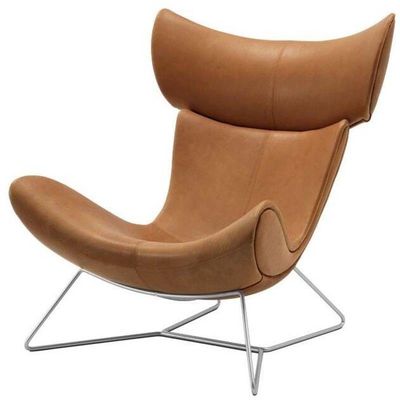 Wing back boconcept imola chair with ottoman Leisure Lounge chair supplier