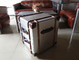 aviator trunk coffee end table metal Aluminium corner cabinet for sofa home decoration cabinet with storage supplier
